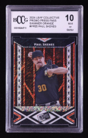 Paul Skenes 2024 Leaf Collective Promo Press Pass Shimmer Orange #PPB5 RC #31/299 (BCCG 10) at PristineAuction.com