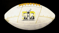 2015 Broncos Super Bowl 50 Logo Football Team-Signed by (62) with Peyton Manning, Demarcus Ware, Von Miller, & Demaryius Thomas (Beckett) at PristineAuction.com