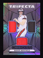 Baker Mayfield 2024 Panini Obsidian Trifecta Swatches Silver #24 #69/99 at PristineAuction.com