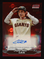 Jung Hoo Lee 2024 Stadium Club Chrome Autographs Red Refractors #SCCAJHL RC #33/50 at PristineAuction.com