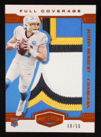 Justin Herbert 2020 Panini Plates and Patches Full Coverage Patches Orange #3 RC #08/50 at PristineAuction.com