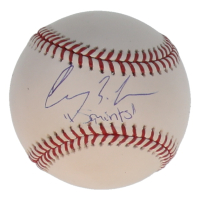 Chauncey Leopardi Signed OML Baseball Inscribed "Squints" (Beckett) at PristineAuction.com