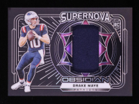 Drake Maye 2024 Panini Obsidian Supernova Swatches #3 RC at PristineAuction.com