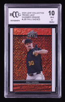 Paul Skenes 2024 Leaf Collective Promo Leaf Shimmer Orange #LB5 RC #228/299 (BCCG 10) at PristineAuction.com