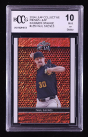 Paul Skenes 2024 Leaf Collective Promo Leaf Shimmer Orange #LB5 RC #7/299 (BCCG 10) at PristineAuction.com