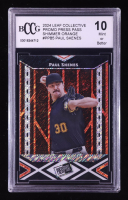 Paul Skenes 2024 Leaf Collective Promo Press Pass Shimmer Orange #PPB5 RC #160/299 (BCCG 10) at PristineAuction.com