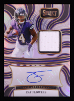 Zay Flowers 2024 Select Signature Memorabilia Prizm #6 #028/199 at PristineAuction.com
