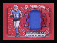 Amon-Ra St. Brown 2024 Panini Obsidian Supernova Swatches Red #18 #66/75 at PristineAuction.com