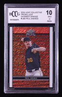 Paul Skenes 2024 Leaf Collective Promo Leaf Shimmer Orange #LB5 RC #289/299 (BCCG 10) at PristineAuction.com