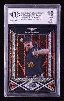 Paul Skenes 2024 Leaf Collective Promo Press Pass Shimmer Orange #PPB5 RC #97/299 (BCCG 10) at PristineAuction.com