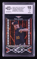 Paul Skenes 2024 Leaf Collective Promo Press Pass Shimmer Orange #PPB5 RC #198/299 (BCCG 10) at PristineAuction.com