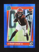 Ja'Marr Chase 2021 Donruss Optic Blue Hyper #207 RR RC at PristineAuction.com