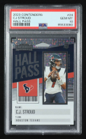 CJ Stroud 2023 Panini Contenders Hall Pass #24 RC (PSA 10) at PristineAuction.com