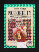 Jayden Daniels 2024 Panini Mosaic Notoriety Mosaic Green #19 RC at PristineAuction.com