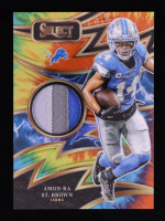 Amon-Ra St. Brown 2024 Select Sparks Materials Prizm Tie Dye #12 #19/25 at PristineAuction.com