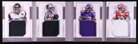Leonard Fournette / Kareem Hunt / Dalvin Cook / Christian McCaffrey 2017 Panini National Treasures Rookie Quad Materials Booklet #2 RC #15/49 at PristineAuction.com