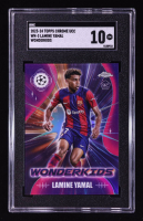 Lamine Yamal 2023-24 Topps Chrome UEFA Club Competitions Wonderkids #WK3 RC (SGC 10) at PristineAuction.com