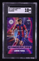 Lamine Yamal 2023-24 Topps Chrome UEFA Club Competitions Wonderkids #WK3 RC (SGC 10) at PristineAuction.com