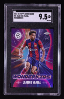 Lamine Yamal 2023-24 Topps Chrome UEFA Club Competitions Wonderkids #WK3 RC (SGC 9.5) at PristineAuction.com