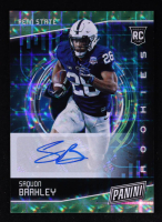 Saquon Barkley 2018 Panini Cyber Monday Autographs HyperPlaid #22 RC #1/1 at PristineAuction.com