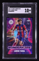 Lamine Yamal 2023-24 Topps Chrome UEFA Club Competitions Wonderkids #WK3 RC (SGC 10) at PristineAuction.com