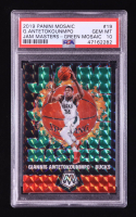 Giannis Antetokounmpo 2019-20 Panini Mosaic Jam Masters Mosaic Green #19 (PSA 10) at PristineAuction.com