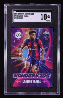 Lamine Yamal 2023-24 Topps Chrome UEFA Club Competitions Wonderkids #WK3 RC (SGC 10) at PristineAuction.com