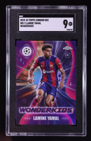 Lamine Yamal 2023-24 Topps Chrome UEFA Club Competitions Wonderkids #WK3 RC (SGC 9) at PristineAuction.com