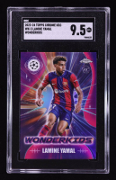 Lamine Yamal 2023-24 Topps Chrome UEFA Club Competitions Wonderkids #WK3 RC (SGC 9.5) at PristineAuction.com