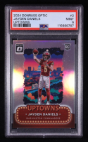 Jayden Daniels 2024 Donruss Optic Uptowns #2 RC (PSA 9) at PristineAuction.com