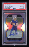 Justin Herbert 2021 Panini Prizm Autographs Prizms #169 (PSA 10) at PristineAuction.com