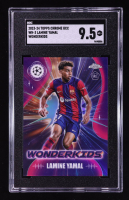 Lamine Yamal 2023-24 Topps Chrome UEFA Club Competitions Wonderkids #WK3 RC (SGC 9.5) at PristineAuction.com