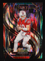 Drake Maye 2024 Select Prizm Green and Red Shock #113 RC at PristineAuction.com