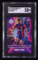 Lamine Yamal 2023-24 Topps Chrome UEFA Club Competitions Wonderkids #WK3 RC (SGC 10) at PristineAuction.com