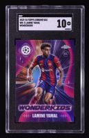 Lamine Yamal 2023-24 Topps Chrome UEFA Club Competitions Wonderkids #WK3 RC (SGC 10) at PristineAuction.com