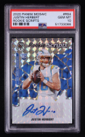 Justin Herbert 2020 Panini Mosaic Rookie Scripts #4 RC (PSA 10) at PristineAuction.com