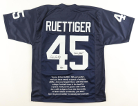 Rudy Ruettiger Signed Career Highlight Stat Jersey Inscribed "Never Quit" (Beckett) at PristineAuction.com