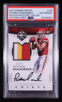Patrick Mahomes II 2017 Limited Silver Spotlight #136 JSY AU RC #14/75 (PSA Authentic) at PristineAuction.com