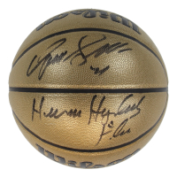 Dominique Wilkins Signed Gold Edition NBA Basketball Inscribed "Human Highlight Film" (Schwartz) at PristineAuction.com