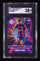 Lamine Yamal 2023-24 Topps Chrome UEFA Club Competitions Wonderkids #WK3 RC (SGC 10) at PristineAuction.com