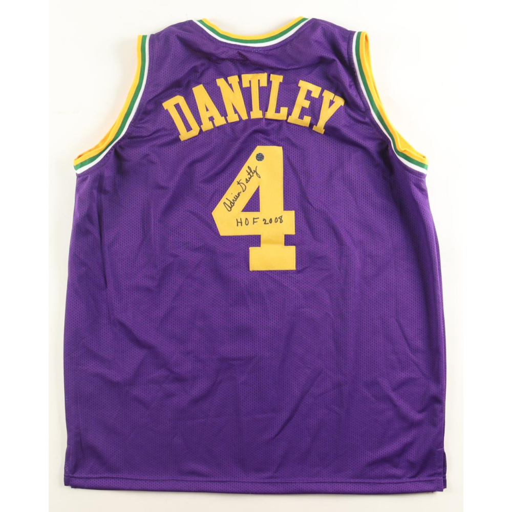 Adrian Dantley Signed Jersey Inscribed "HOF 2008" (AWM) at PristineAuction.com