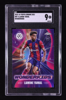 Lamine Yamal 2023-24 Topps Chrome UEFA Club Competitions Wonderkids #WK3 RC (SGC 9) at PristineAuction.com