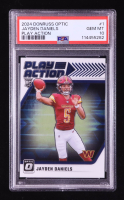 Jayden Daniels 2024 Donruss Optic Play Action #1 RC (PSA 10) at PristineAuction.com