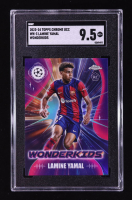 Lamine Yamal 2023-24 Topps Chrome UEFA Club Competitions Wonderkids #WK3 RC (SGC 9.5) at PristineAuction.com