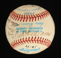 Baseball Hall of Famers OAL Baseball Signed by (18) with Ted Williams, Enos Slaughter, Monte Irvin, Pee Wee Reese (Beckett) at PristineAuction.com