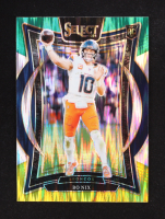 Bo Nix 2024 Select Prizm Green and Yellow Shock #30 RC at PristineAuction.com