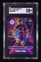 Lamine Yamal 2023-24 Topps Chrome UEFA Club Competitions Wonderkids #WK3 RC (SGC 10) at PristineAuction.com