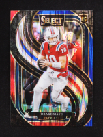 Drake Maye 2024 Select Prizm Red and Blue Shock #113 RC at PristineAuction.com