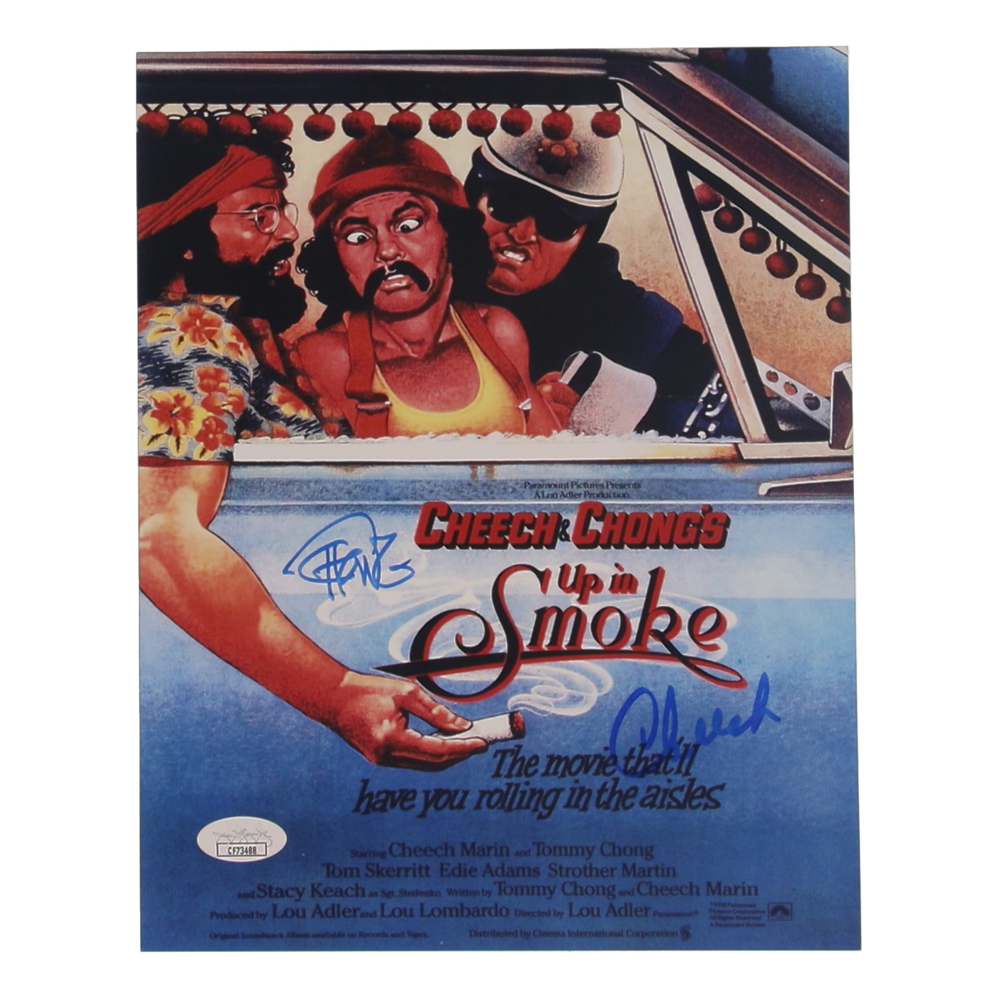 Cheech Marin & Tommy Chong Signed "Cheech & Chong's Up in Smoke" 8x10 Photo (JSA) at PristineAuction.com Cheech Marin & Tommy Chong Signed "Cheech & Chong's Up in Smoke" 8x10 Photo (JSA) at PristineAuction.com