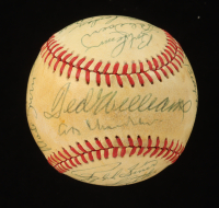 Baseball Hall of Famers OAL Baseball Signed by (20) with Ted Williams, Warren Spahn, Enos Slaughter, Lefty Gomez (Beckett) at PristineAuction.com